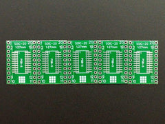 PCB, SOIC/TSSOP-20 to DIP Adapter ENIG (5-Pack)