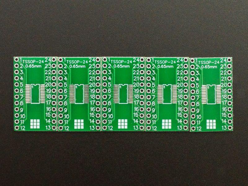 PCB, SOIC/TSSOP-24 to DIP Adapter HASL (5-Pack)