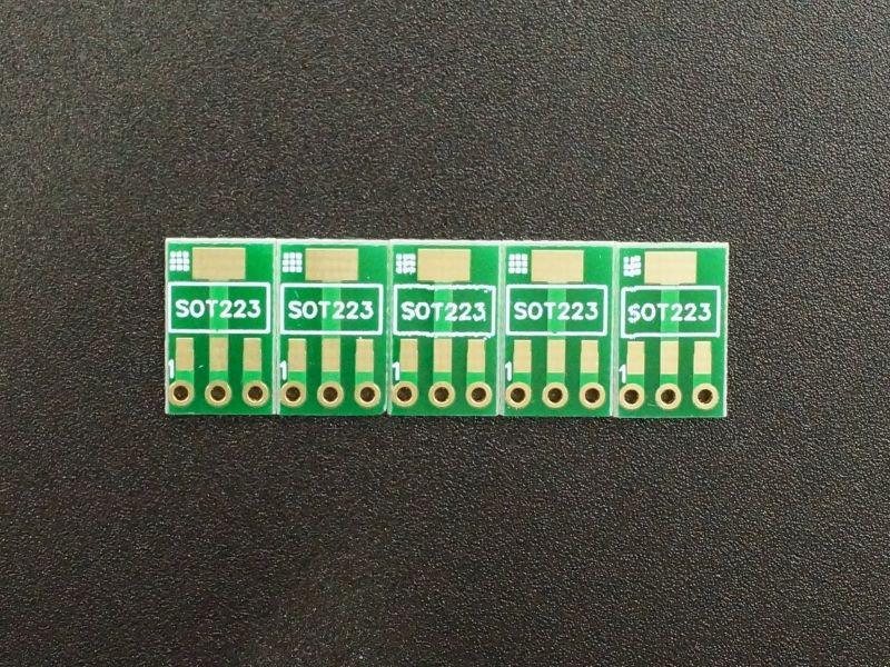 PCB, SOT223 / SOT89 Adapter ENIG (5-Pack)