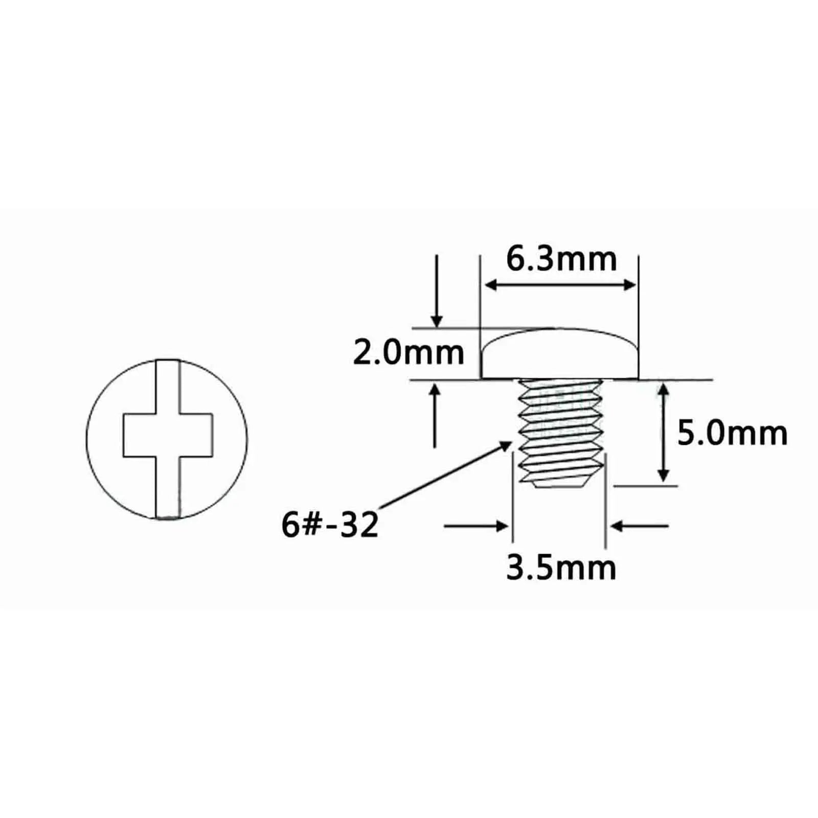 Phillips Round Head Screw 6#-32×5mm for Hard Drive, HDD, PC Case, PSU, Graphics Card, and DIY Computer Mounting Keszoox
