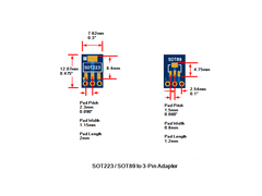 PCB, SOT223 / SOT89 Adapter ENIG (5-Pack)