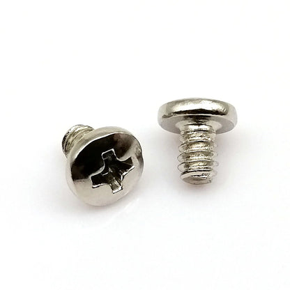 Phillips Flat Round Wafer Head Screw Bolt 6#-32x5/6/8mm for PC Case Hard Drive HDD Power Supply PSU Mount Computer Fixing silver Keszoox