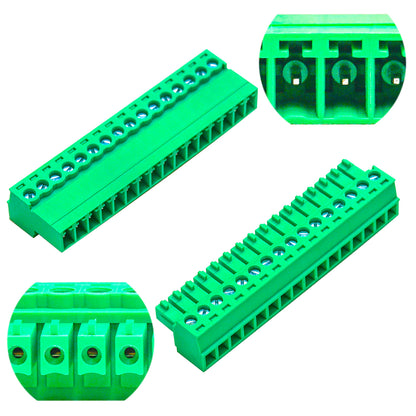3.81mm 16P Terminal Block Set, Male and Female Connectors