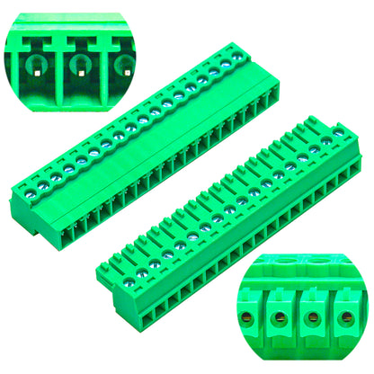 3.81mm 18P Terminal Block Set, Male and Female Connectors
