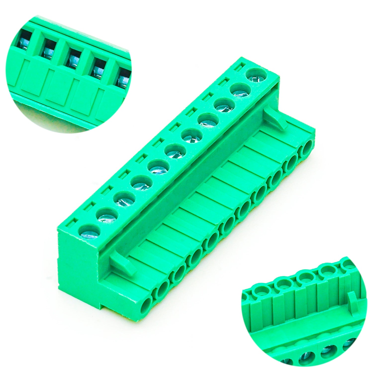 11-position green pluggable terminal