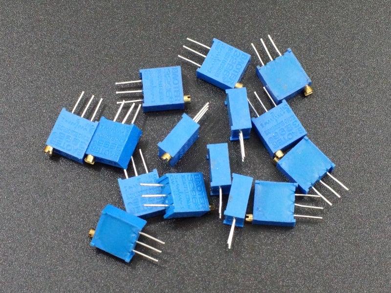Trimmer Potentiometers Multi-Turn Kit (15 Values 15-pcs)
