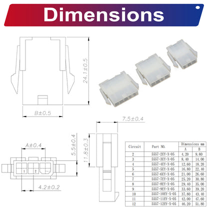 Premium 20AWG pre-crimped wires designed for Molex MX4.2 connector kit