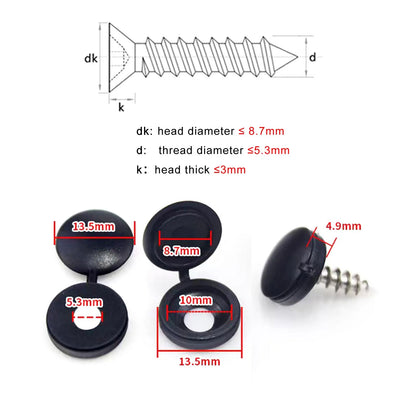 Protective_decorative_cover_for_furniture_and_car_plastic_self-tapping_screw_bolt