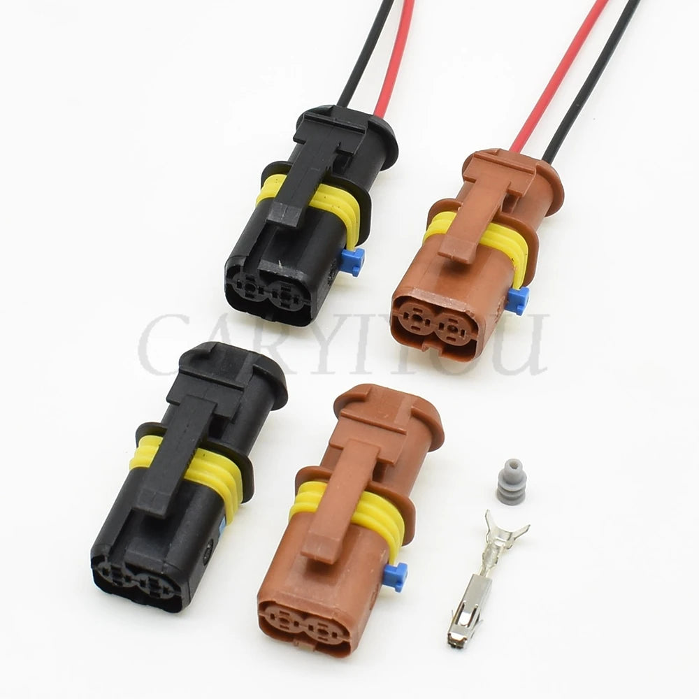 Durable casing of QG001 2 pin EFI motor start relay connector protects wiring harness from moisture and dust
