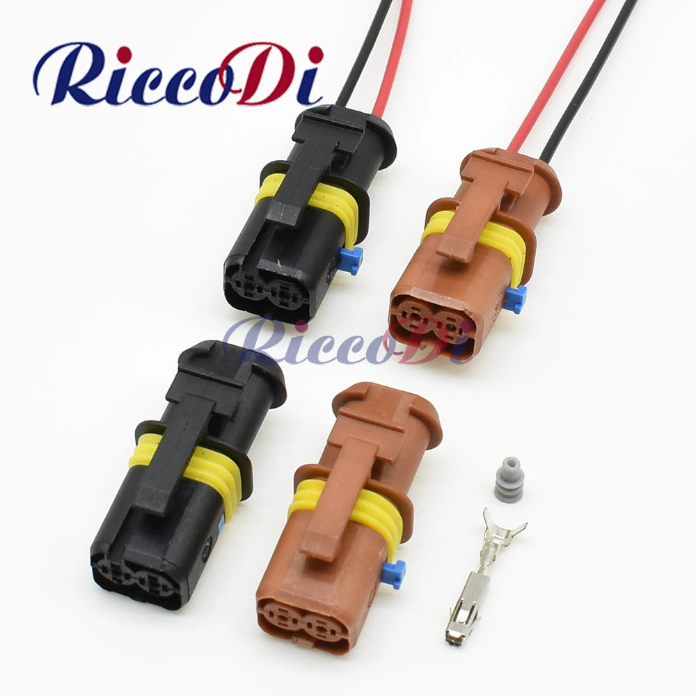 Overview of QG001 2 pin EFI motor start relay waterproof female connector with wiring harness for secure car connections