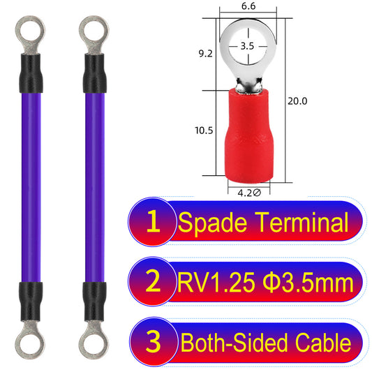 RV1.25_3.5mm_both_sided_ring_terminal_18AWG_insulated_cable_Purple_connector