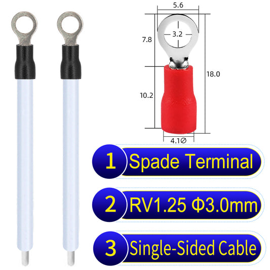 RV1.25_3mm_single-head_ring_terminal_18AWG_insulated_cable_White_connector