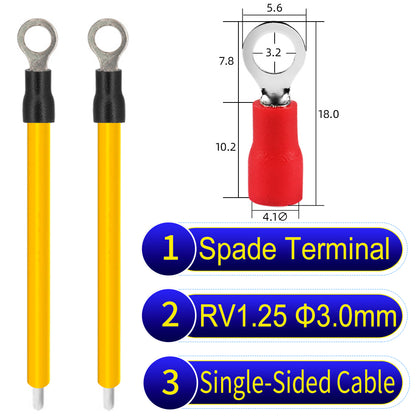 RV1.25_3mm_single-head_ring_terminal_18AWG_insulated_cable_Yellow_connector