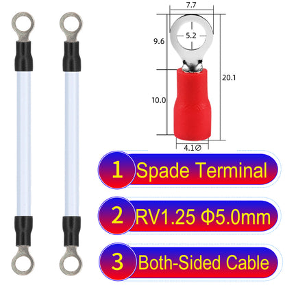 RV1.25_5mm_both_sided_ring_terminal_18AWG_insulated_cable_White_connector