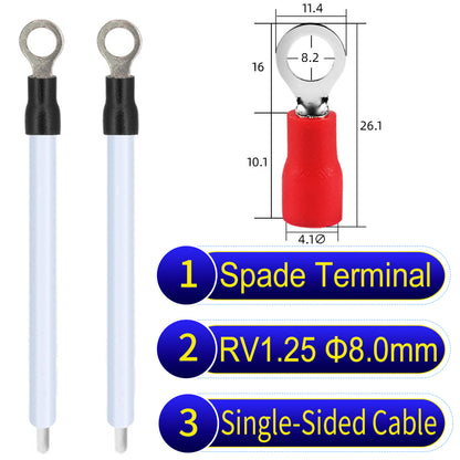 RV1.25_8mm_single-head_ring_terminal_18AWG_insulated_cable_White_connector