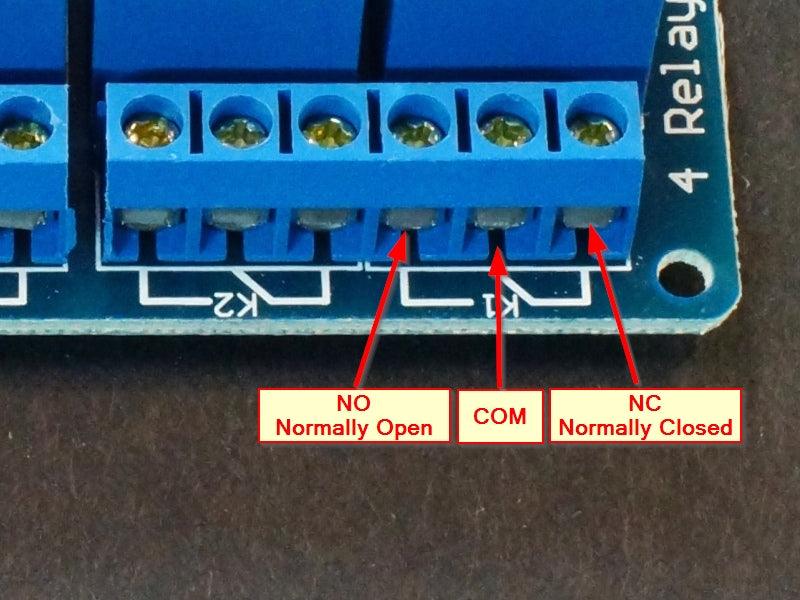 Relay Module 5V x 4 Relay w/ Opto-isolation