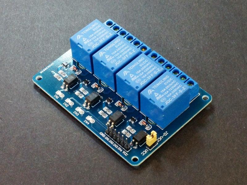 Relay Module 5V x 4 Relay w/ Opto-isolation