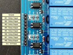 Relay Module 5V x 8 Relay w/ Opto-isolation