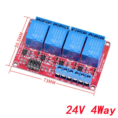 5V 12V 24V Multi-Channel Relay Module Board with Optocoupler for Arduino High/Low Level Trigger