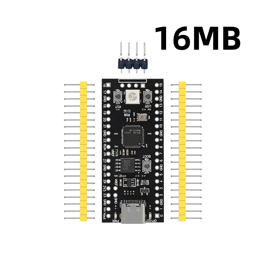 RP2040 Core Board 4MB/16MB Dual-Core Cortex-M0+ USB-C Compatible with Raspberry Pi Pico MicroPython Development