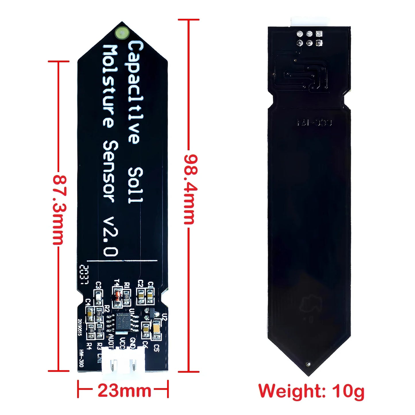 Capacitive Soil Moisture Sensor Module Corrosion Resistant Wide Voltage 3.3-5.5V for Arduino Garden Watering