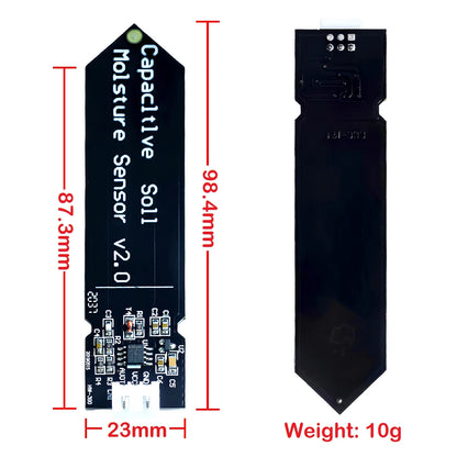 Capacitive Soil Moisture Sensor Module Corrosion Resistant Wide Voltage 3.3-5.5V for Arduino Garden Watering