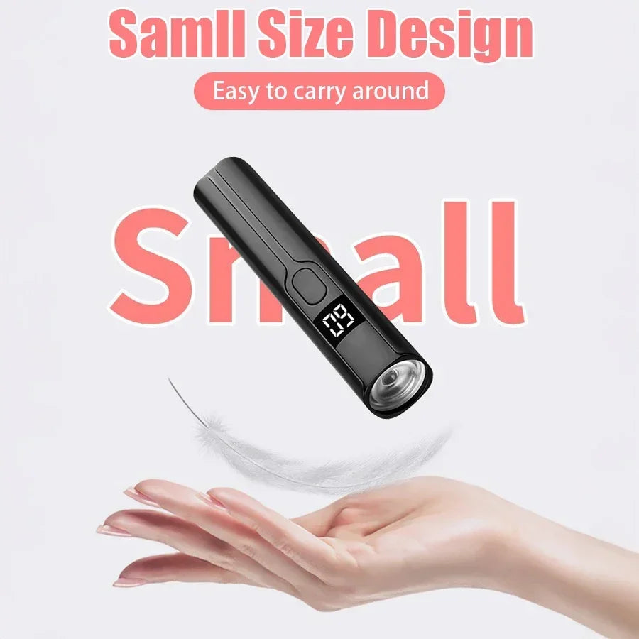 Rechargeable Professional UV LED Nail Lamp — Portable Mini Desk Nail Dryer with Display Stand for Gel Nail Art