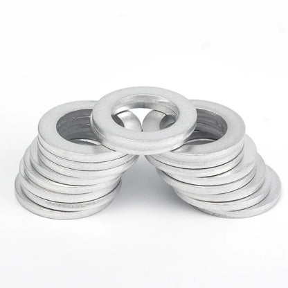 14mm Aluminum Oil Drain Plug Crush Washer Set — Universal Oil Change Gasket Kit