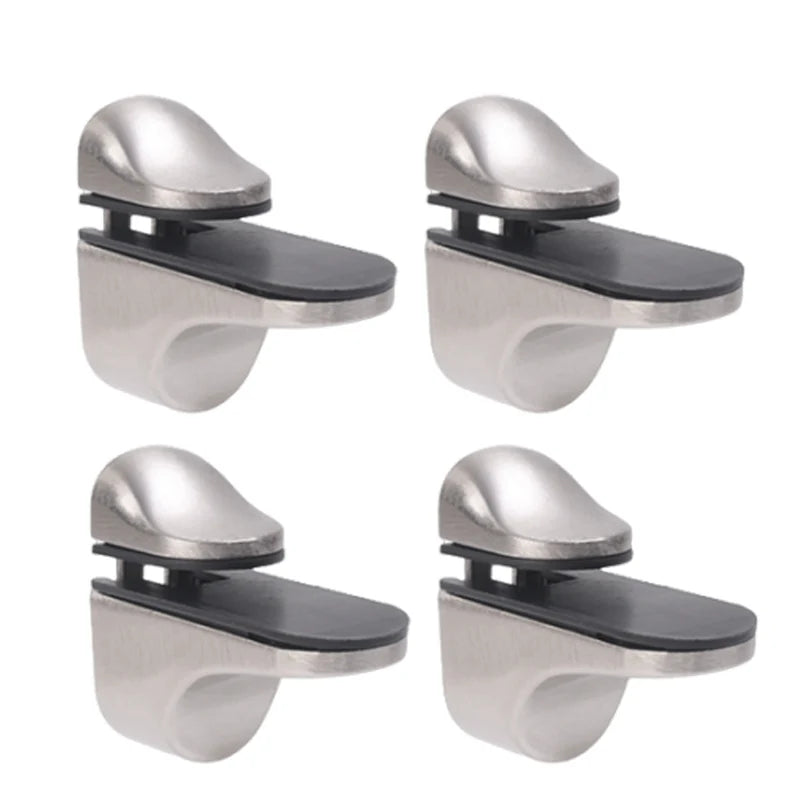 4/1pcs Adjustable Glass Shelf Holder Clamp Bathroom Support Brackets Shelves Holder Wood Shelves Support Shelf Bracket For Glass