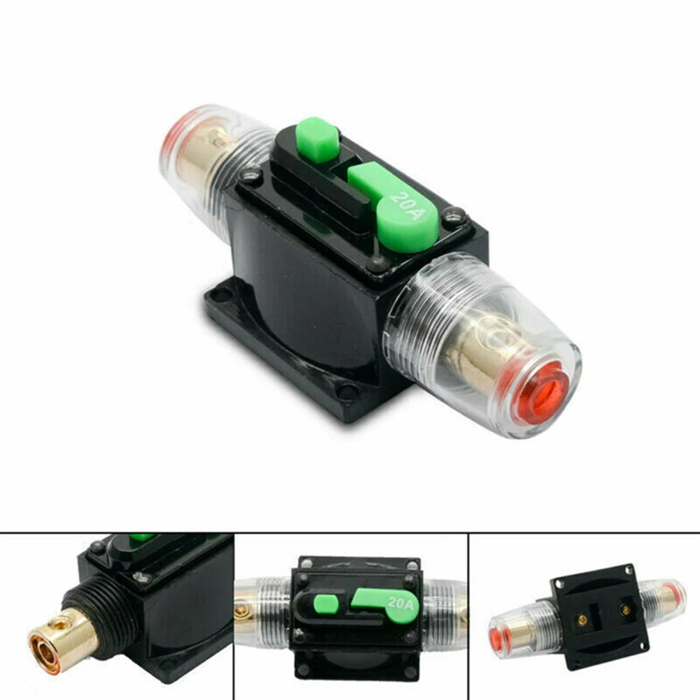 Car Boat 10A to 100A AMP Circuit Breaker Fuse Reset for 12V 24V 48V DC with Waterproof Housing and Manual Reset for Overload