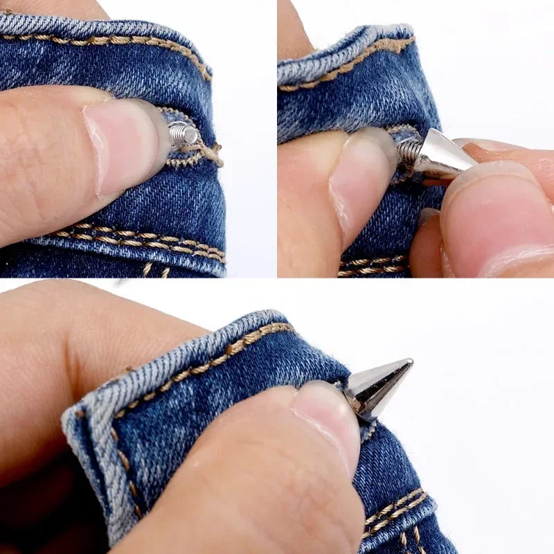 Round Cone Metal Spikes Screwback Studs Rivets — DIY Punk Decoration for Clothes, Shoes &amp; Leather