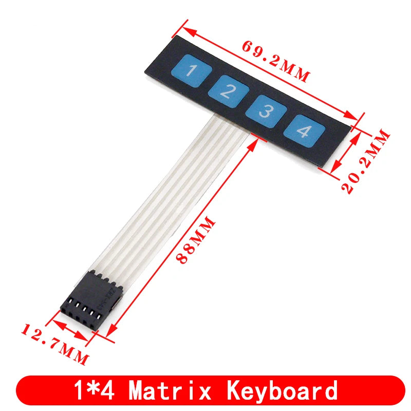 Matrix Membrane Switch Keypad Kit 1x4 3x4 4x4 4x5 Key Button Control Panel for Arduino