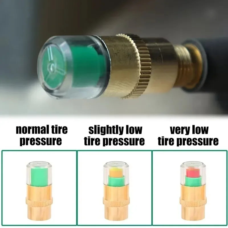 8/1pcs Motorcycle Car Tire Pressure Monitor Valve Cap Sensor Indicator Eye Alert Auto Tire Pressure Inspection Tool Tire Valve