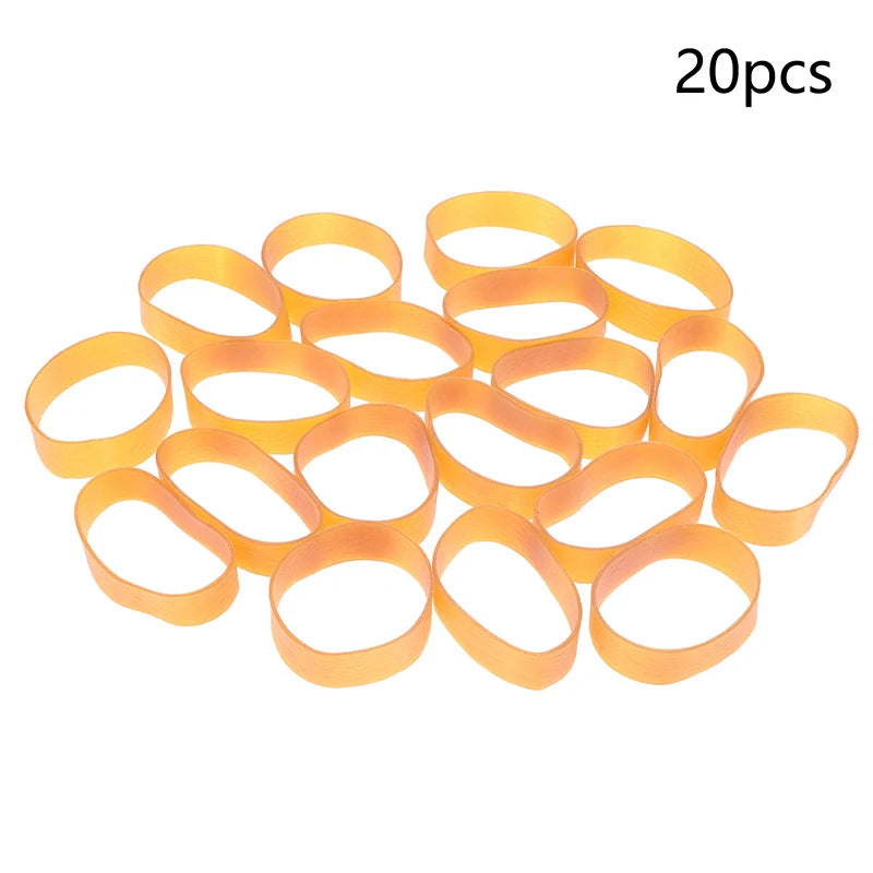Yellow Rubber Bands 7×2cm High-Elastic Latex Rings | Office Stationery | 10 / 20PCS