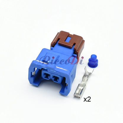 2 Pin Knock Detonation Sensor Automotive Connector Cable Socket Black Blue Red Compatible with PB186-02326 / PB185-02326