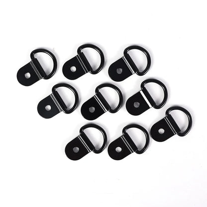 20/10pcs Stainless Steel D Shape Pull Hook Tie Down Anchors Ring Iron Cargo Tie Down Ring Car Truck Trailers RV Boat Accessories