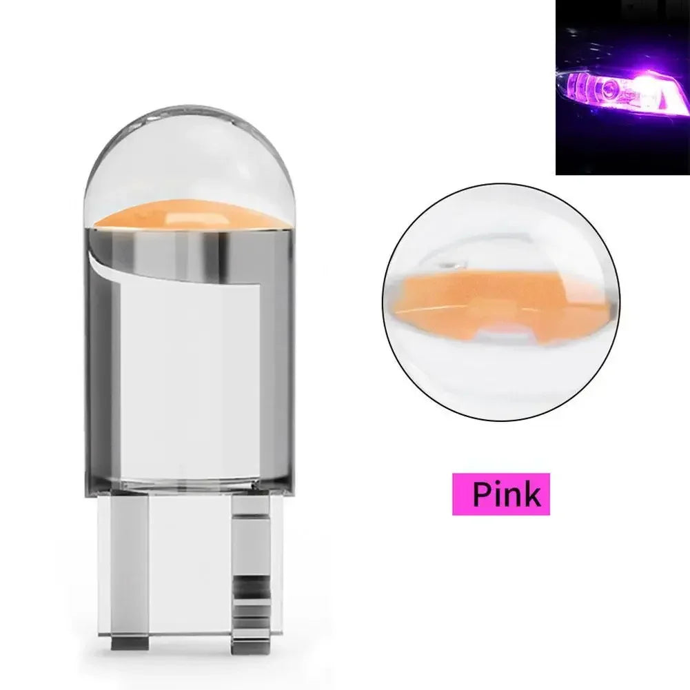 10/5pcs W5W Led T10 Car Light COB Glass 6000K White Auto Automobiles License Plate Lamp Dome Read DRL Bulb Style 12V Universal