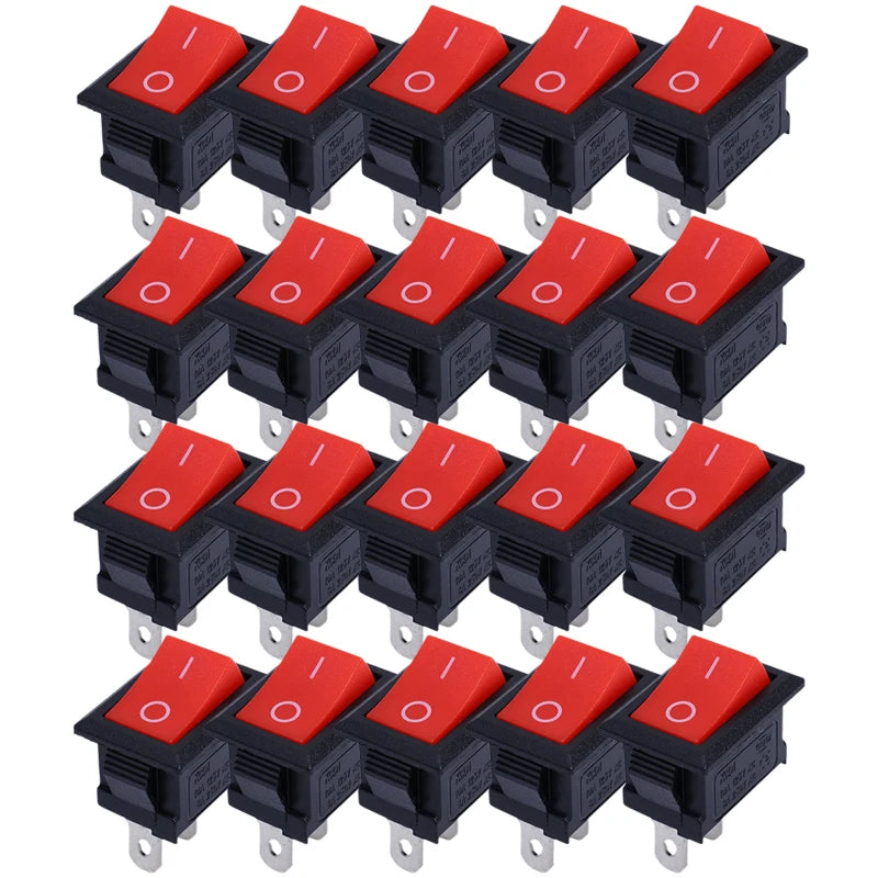KCD11 Rocker Switch SPST 2-Pin 6A 250V – 21x15mm Snap-In ON/OFF