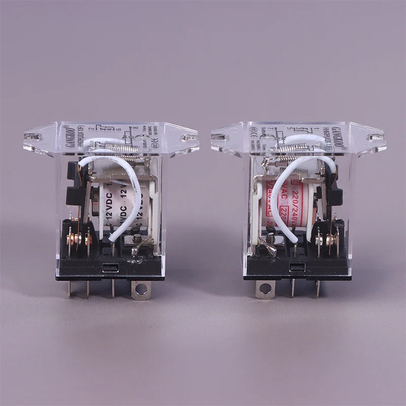 JQX-13F HH62P High Power Relay Coil General DPDT Micro Mini Electromagnetic Relay Switch With Socket Base AC220V DC12V24V