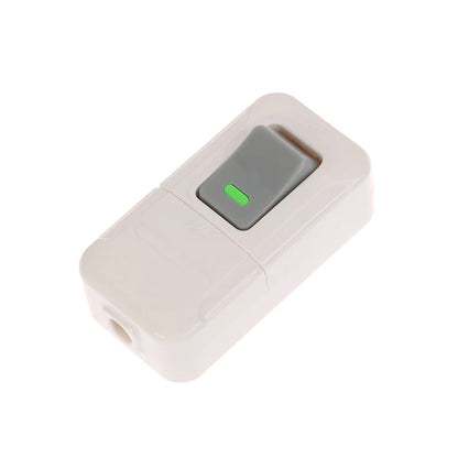 Inline On/Off Push Button Switch for Table Lamp — White Cord Switch, 1/2/3pcs