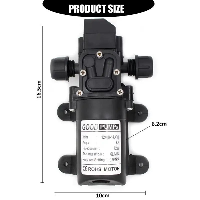 DC 12V High Pressure Diaphragm Water Pump Multifunctional Mini Booster Pump For Water Washing Machine Agricultural Irrigation