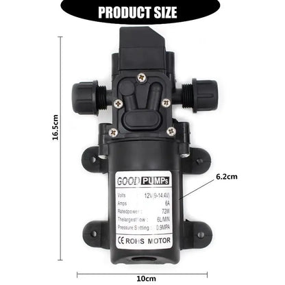 DC 12V High Pressure Diaphragm Water Pump Multifunctional Mini Booster Pump For Water Washing Machine Agricultural Irrigation