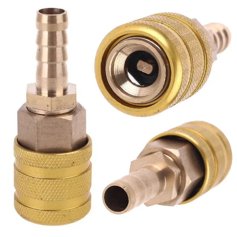 8mm Car Tire Valve Clip Solid Brass Nozzle Clamp Inflation Pump Adapter Air Chuck Inflator Quick Connector Tire Accessories 2pcs