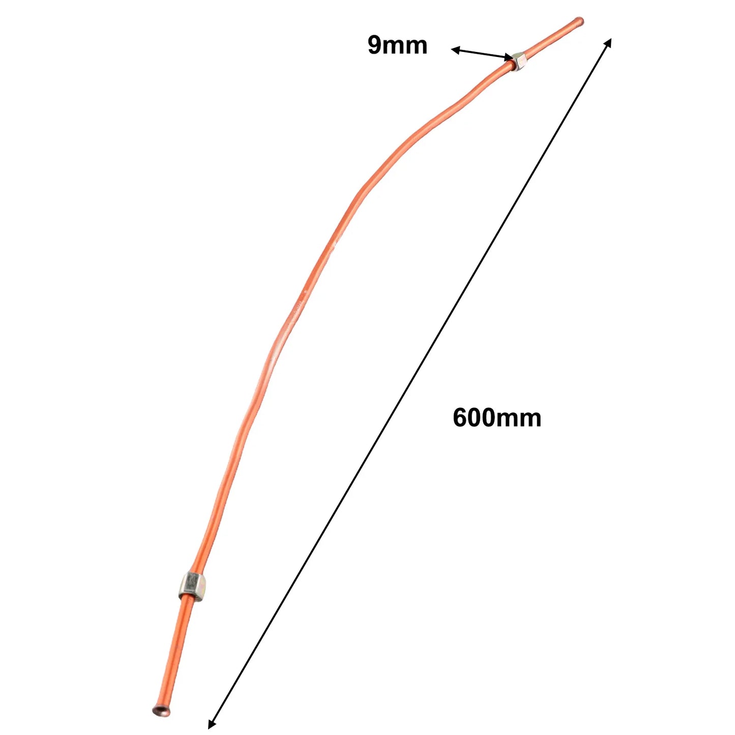 Reliable Air Compressor Exhaust Tube Replacement, Copper+Aluminum Material, 600mm Full length, G1/8 Thread Standard