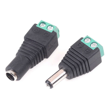 10pcs/5 Pairs 2.1x5.5mm DC Power Plug Jack Adapter Connector – Male and Female DC Power Adapter for CCTV, LED & Electronics