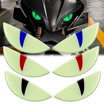 3D Devil Eye Motorcycle Scooter Windshield Night Sticker Decorative