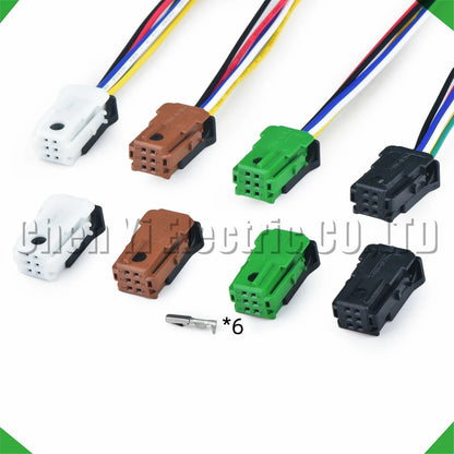 6 Pin Rearview Mirror Connector 953382-1 For Peugeot Citroen