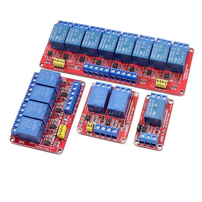 5V 12V 24V Multi-Channel Relay Module Board with Optocoupler for Arduino High/Low Level Trigger