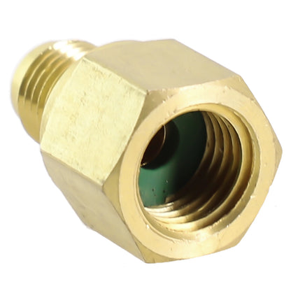 2pcs R12 To R134a R134a To R12 Adapter 1/4 Female Flare 1/2 Acme Male Valve Kits Brass Leak-proof Adapter