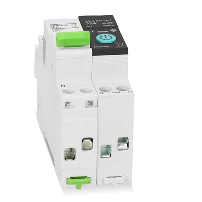 Smart WiFi Circuit Breaker Switch for DIN Rail Installation with Multi Function Timer and Real Time Energy Usage Insights